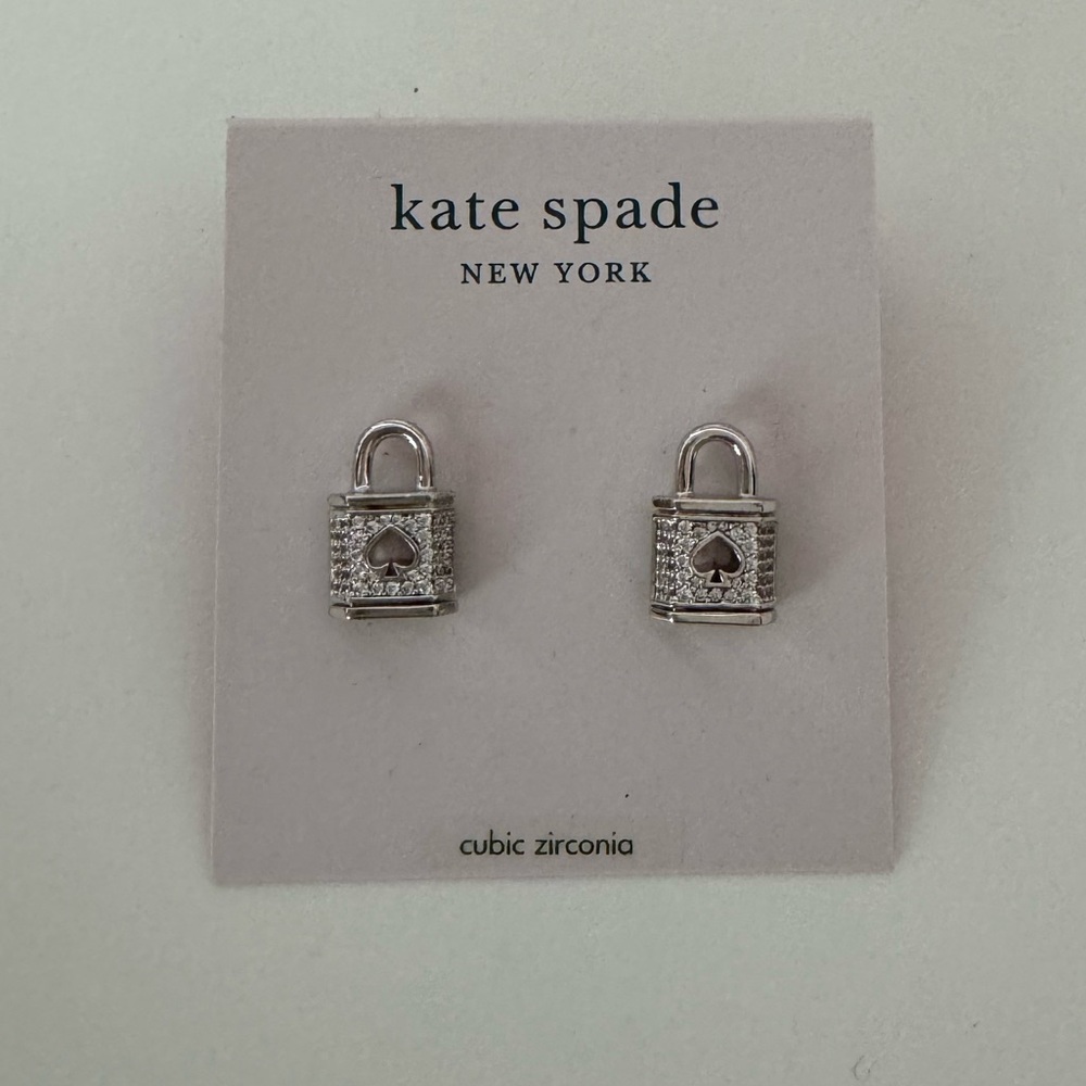 Kate Spade Lock And Spade Pavé Studs
